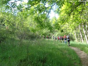En fila india en los primeros repechones !!!