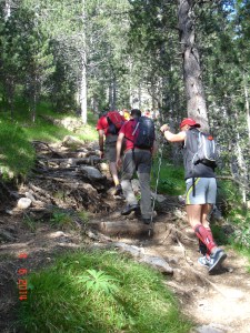 Subiendo en fila india