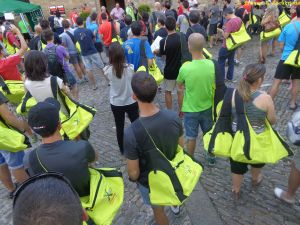 Briffing con las bolsas de camuflaje...